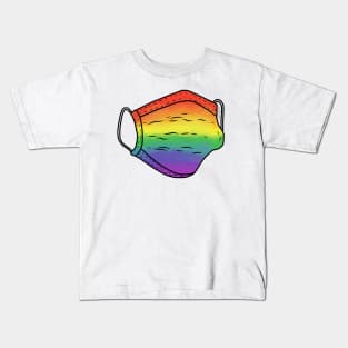 Rainbow Face Mask Viral TikTok Kids T-Shirt